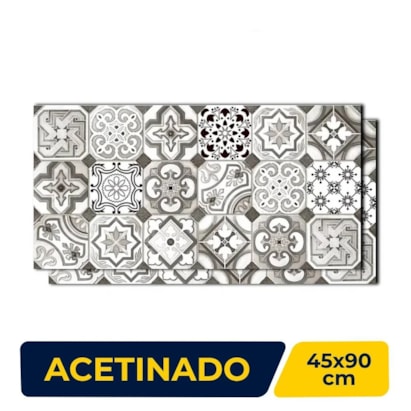 Revestimento Cerâmico Acetinado 45x90cm Caixa 1,62m² Lume Artesanal Retificado