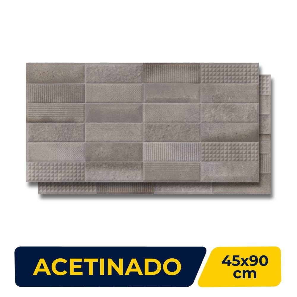 Revestimento Cerâmico Acetinado 45x90cm Caixa 1,62m² Lume Marrakesh Cristal Retificado