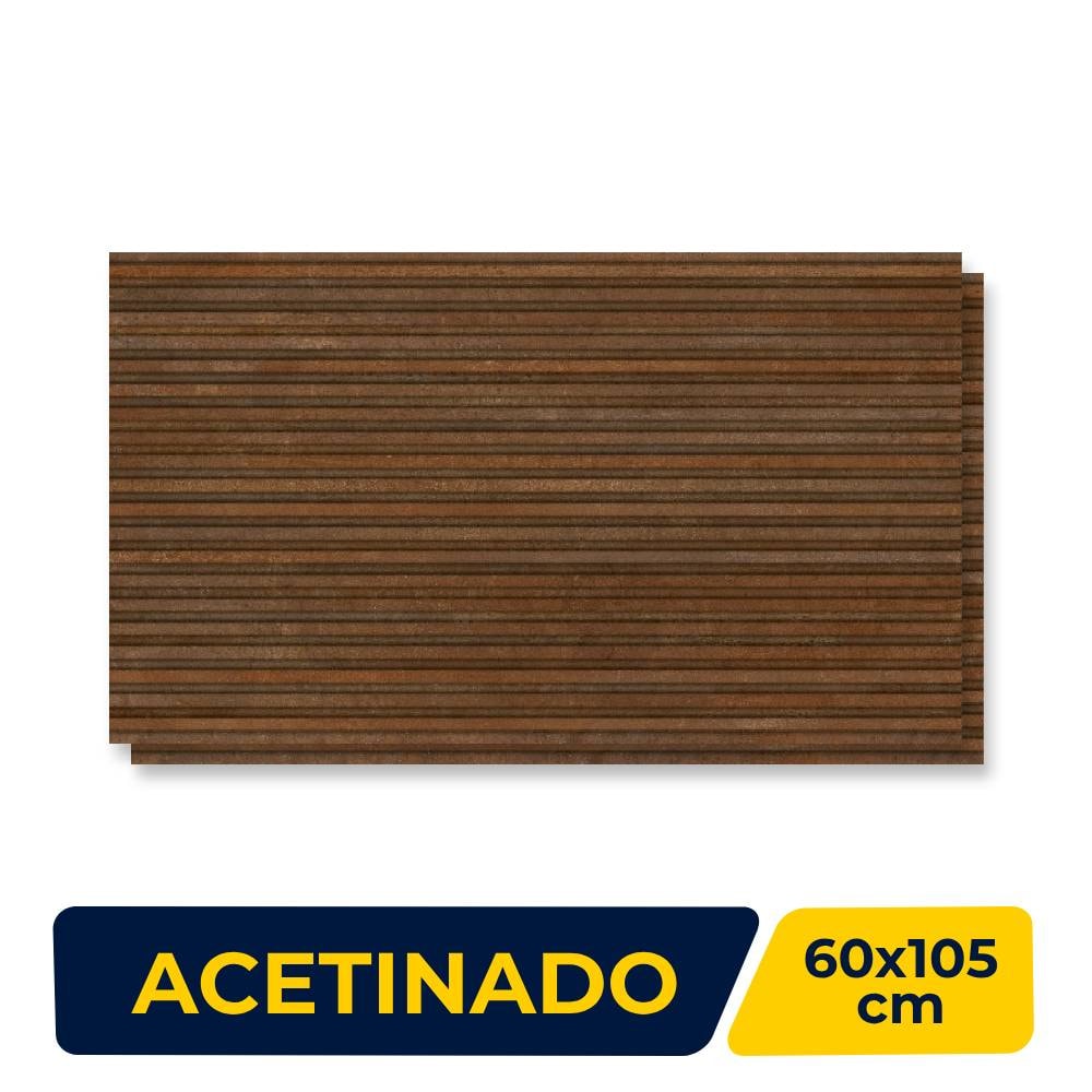 Revestimento Cerâmico Acetinado 60x105cm Caixa 1,90m² Karina Corten Fileto 65018