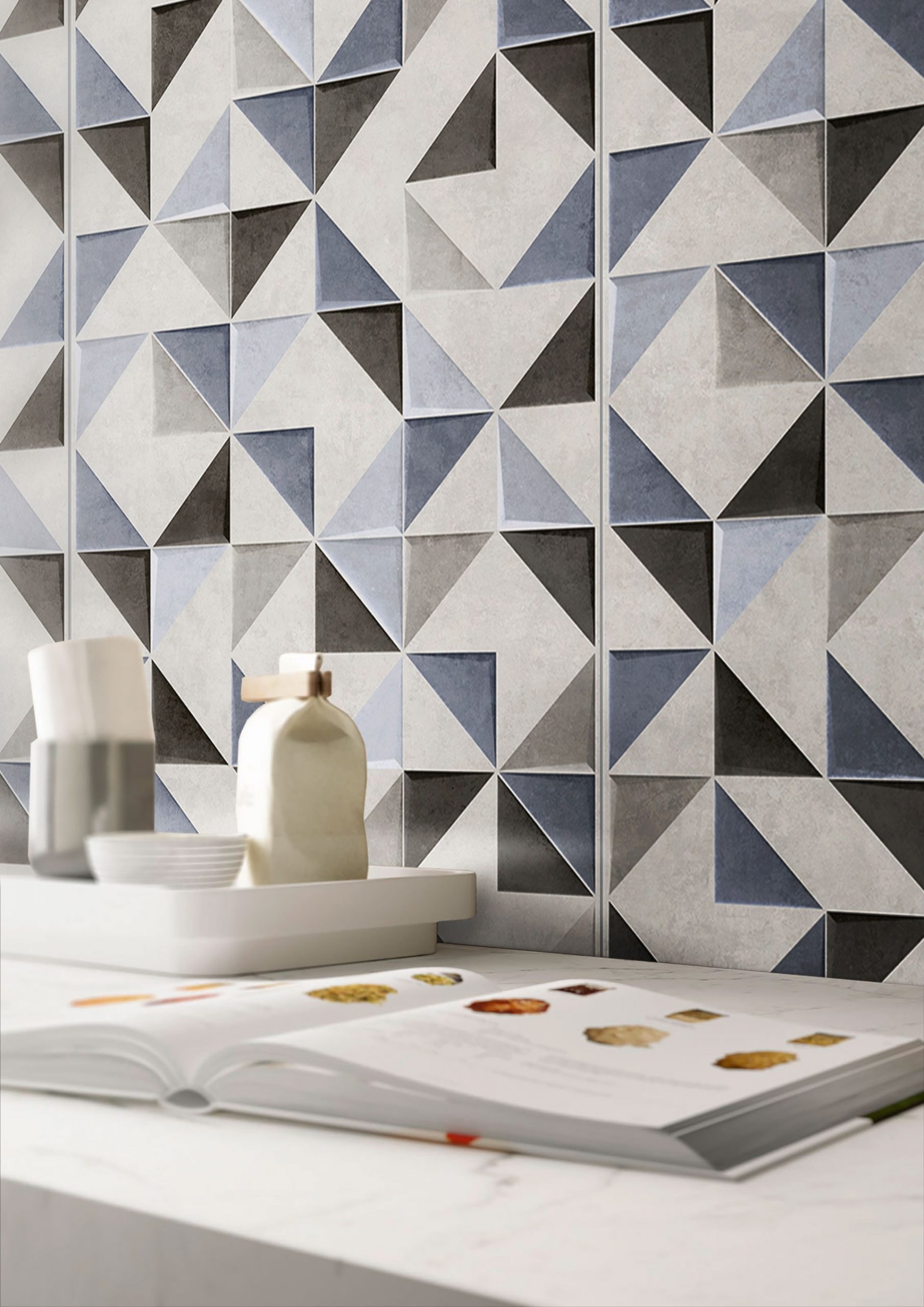 Revestimento Cerâmico Acetinado 63x120cm Caixa 2,25m² Lume Prisma Mix Plus Retificado