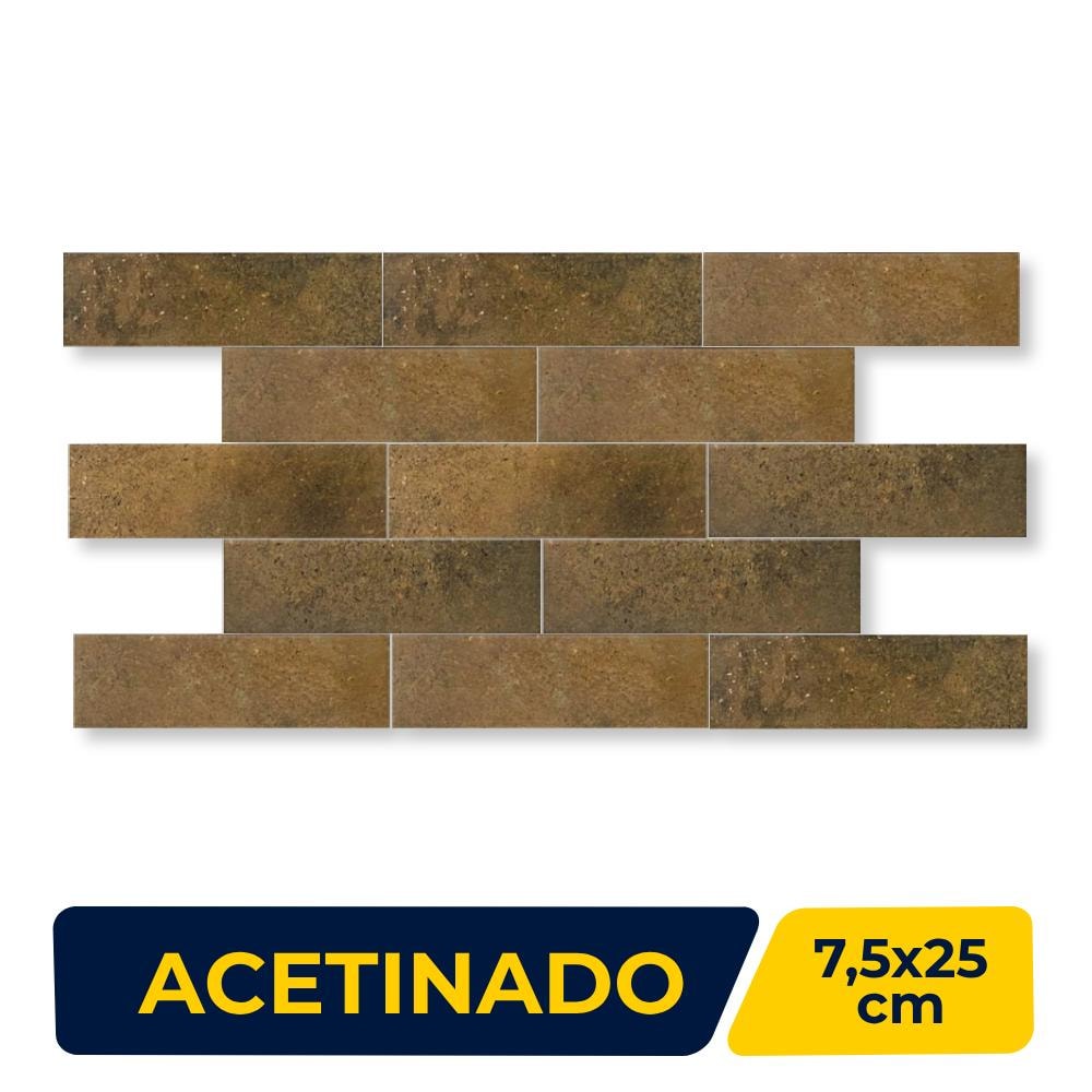 Revestimento Cerâmico Acetinado 7,5x25cm Caixa 1,01m² Ceral Element Bege - 108310275