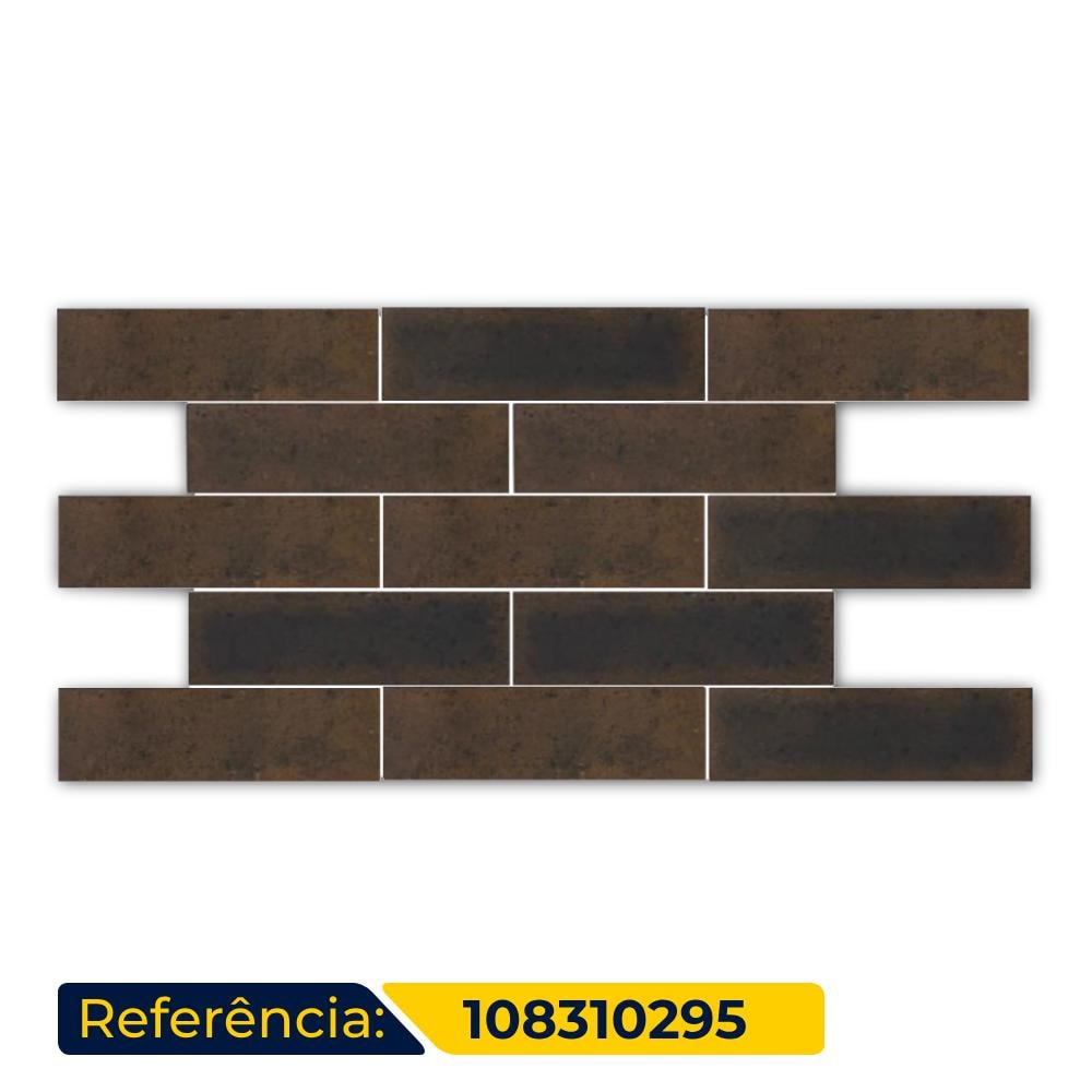 Revestimento Cerâmico Acetinado 7,5x25cm Caixa 1,01m² Ceral Element Terracota - 108310295