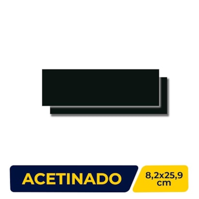 Revestimento Cerâmico Acetinado 8,2x25,9cm Caixa 0,53m² Portinari Decora BK Bold - 59358