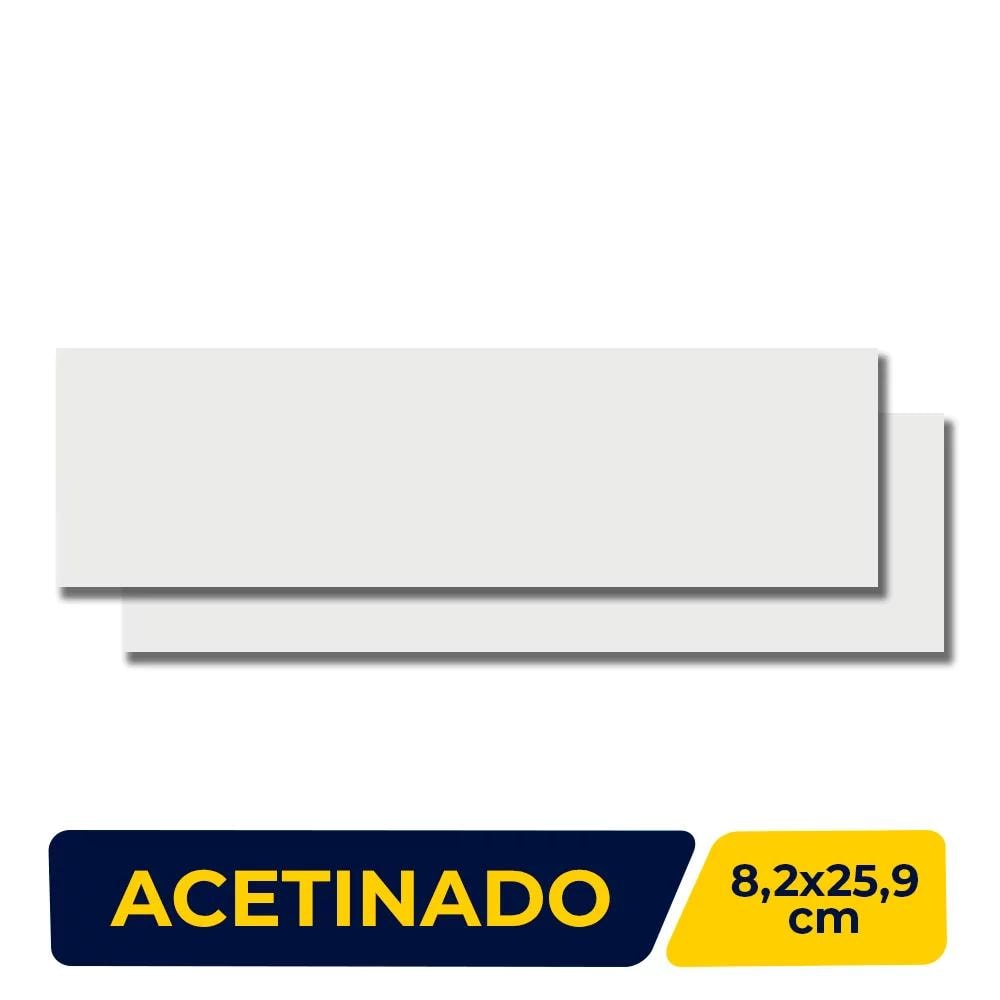 Revestimento Cerâmico Acetinado 8,2x25,9cm Caixa 0,53m² Portinari Decora Wh Bold - 59357