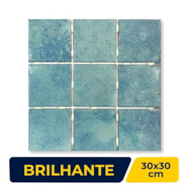 Revestimento Cerâmico Brilhante 10x10cm Caixa 2,07m² Ceral Diversita Azul - 108520265