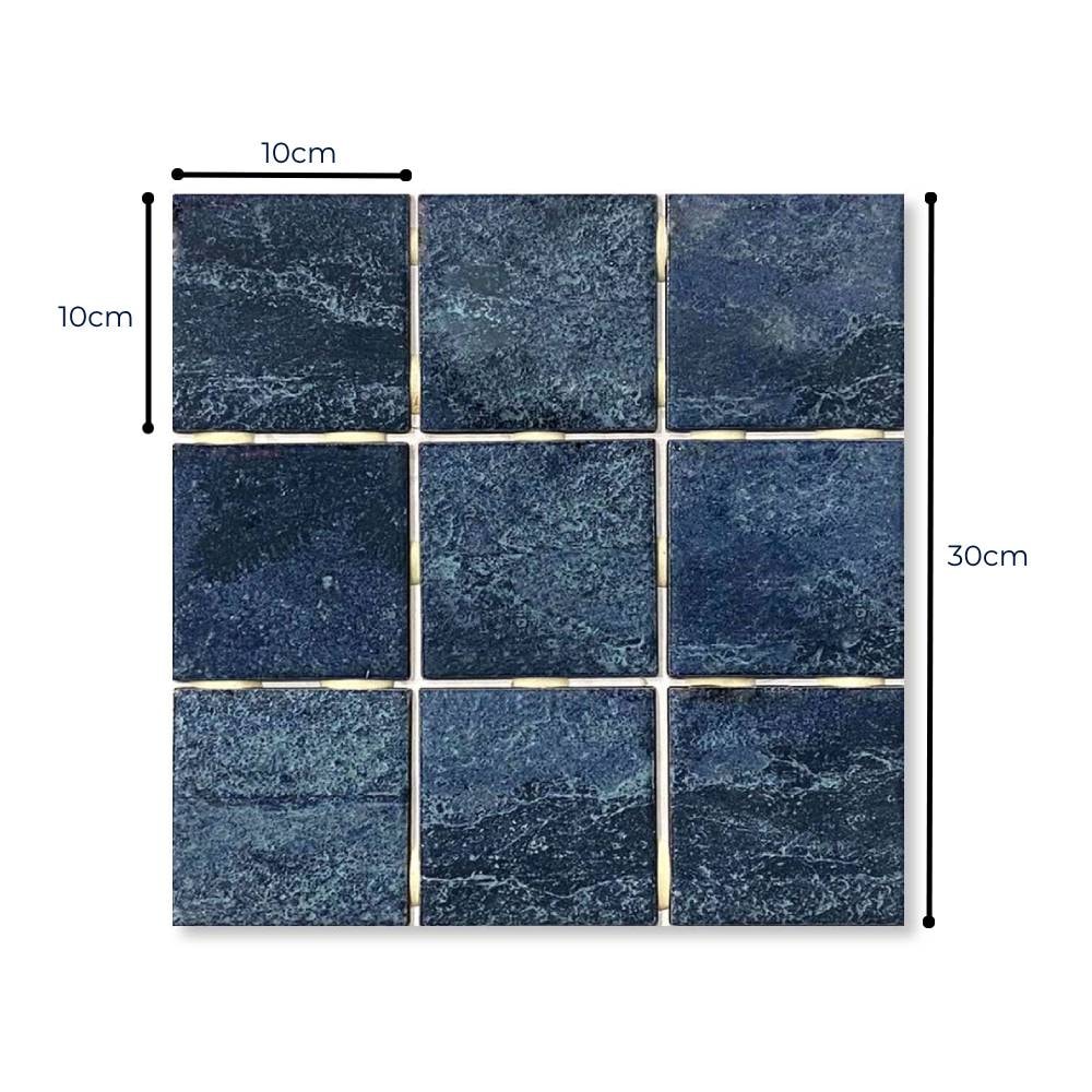 Revestimento Cerâmico Brilhante 10x10cm Caixa 2,07m² Ceral Sancho Blue - 108520255