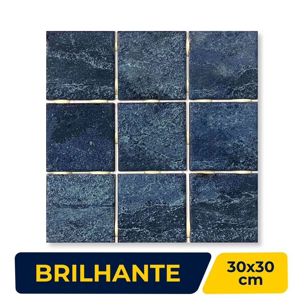 Revestimento Cerâmico Brilhante 10x10cm Caixa 2,07m² Ceral Sancho Blue - 108520255