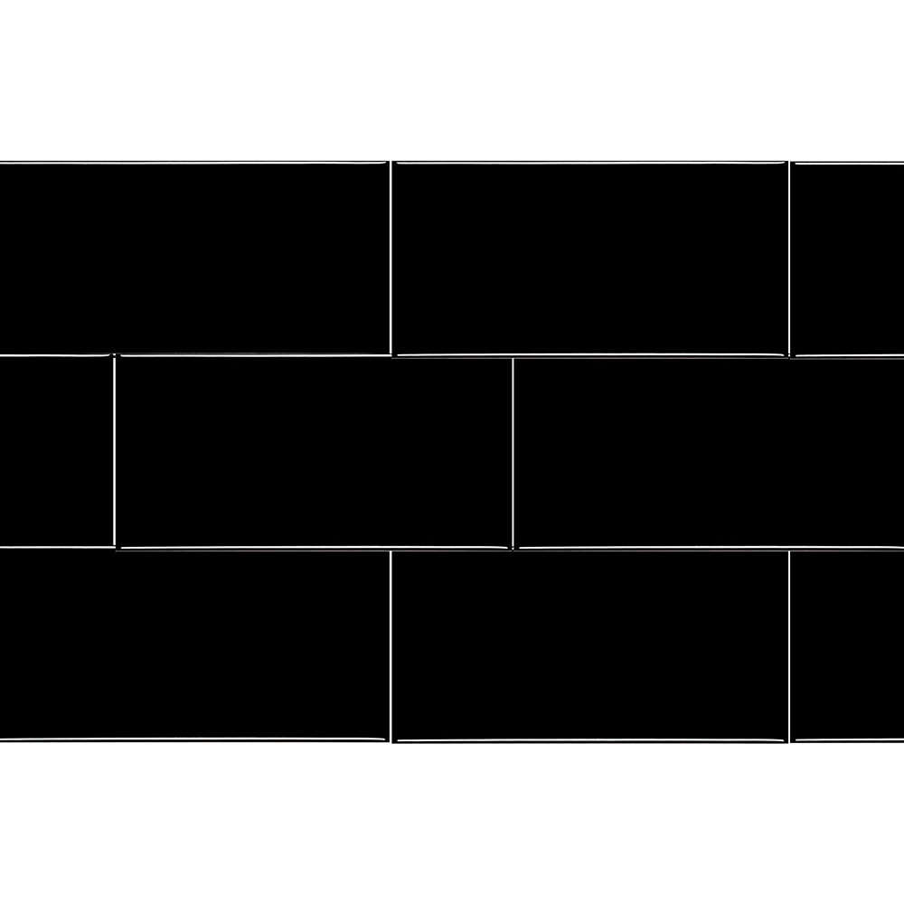 Revestimento Cerâmico Brilhante 10x20cm Caixa 1,04m² Ceral Preto - 18130095