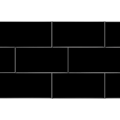 Revestimento Cerâmico Brilhante 10x20cm Caixa 1,04m² Ceral Preto - 18130095