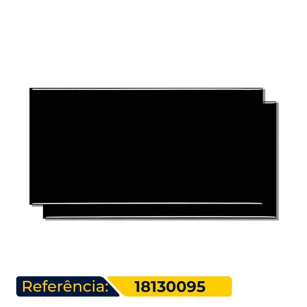 Revestimento Cerâmico Brilhante 10x20cm Caixa 1,04m² Ceral Preto - 18130095