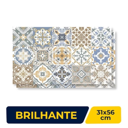 Revestimento Cerâmico Brilhante 31x56cm Caixa 1,92m² Karina Estoril HD Retificado - 31006