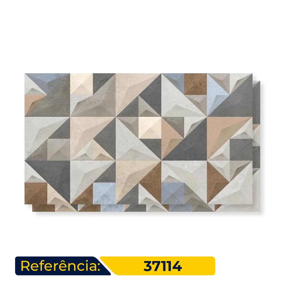 Revestimento Cerâmico Brilhante 32x57cm Caixa 2,00m² Karina Origami Mix - 37114