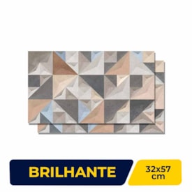 Revestimento Cerâmico Brilhante 32x57cm Caixa 2,00m² Karina Origami Mix Bold - 37114