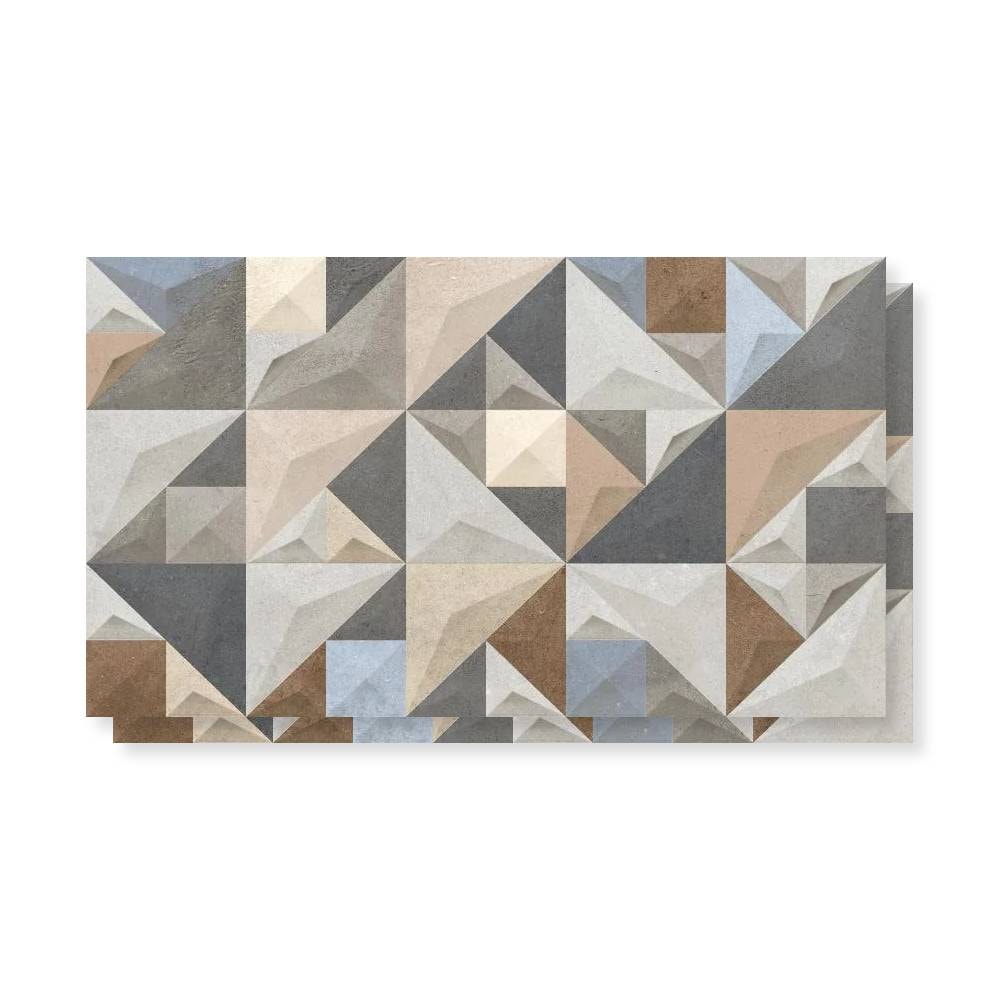 Revestimento Cerâmico Brilhante 32x57cm Caixa 2,00m² Karina Origami Mix Bold - 37114