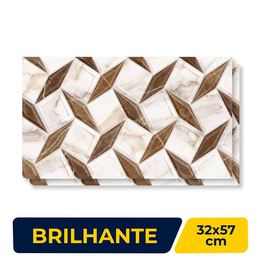 Revestimento Cerâmico Brilhante 32x57cm Caixa 2,00m² Karina Prisma - 37207