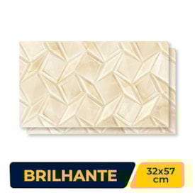 Revestimento Cerâmico Brilhante 32x57cm Caixa 2,00m² Karina Prisma Âmbar HD Bold - 37206