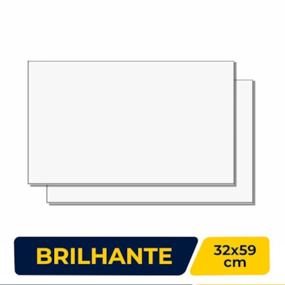 Revestimento Cerâmico Brilhante 32x59cm Caixa 2,30m² Lume Branco Retificado - 325776