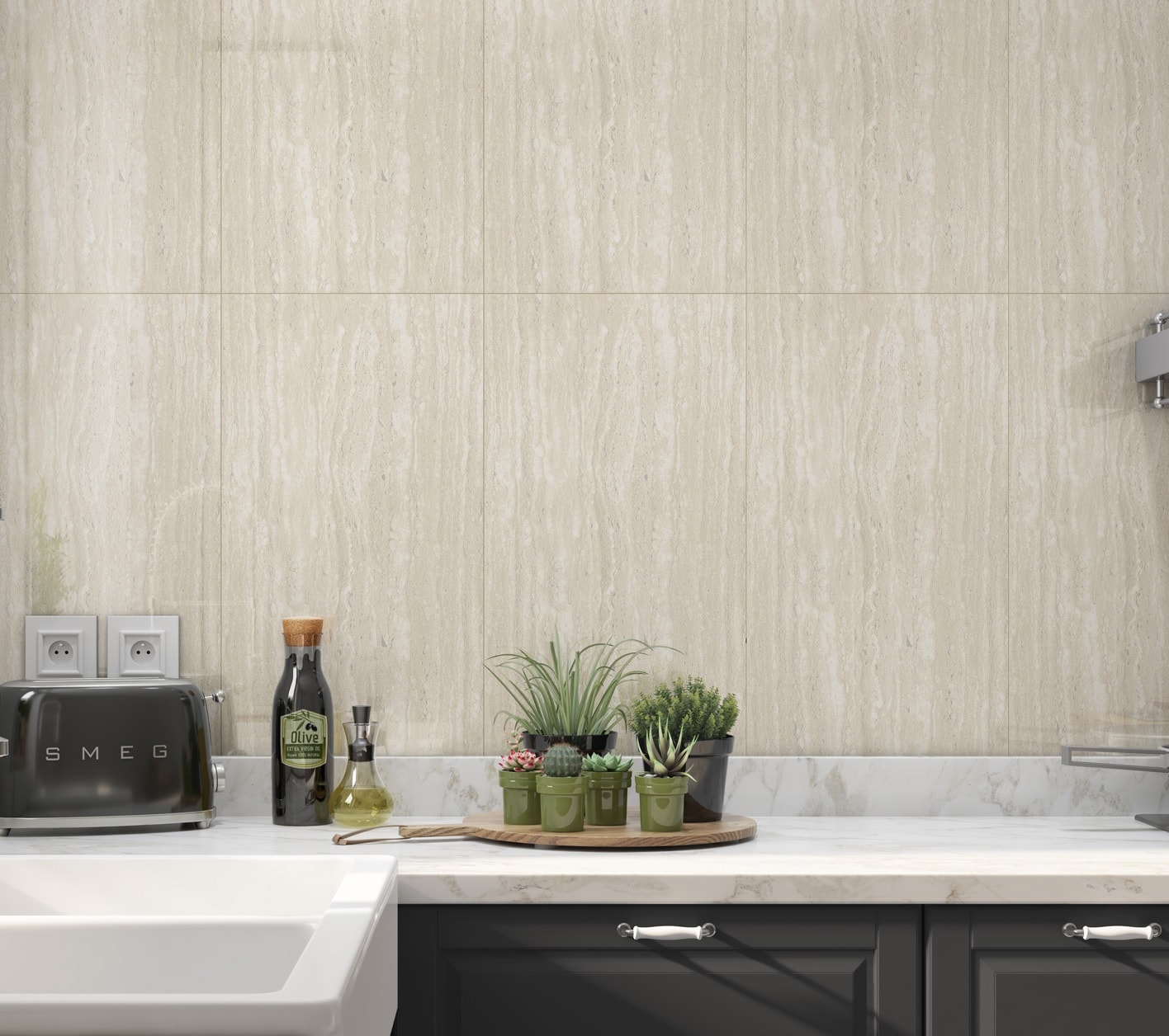 Revestimento Cerâmico Brilhante 32x59cm Caixa 2,30m² Lume Roma Bege Retificado