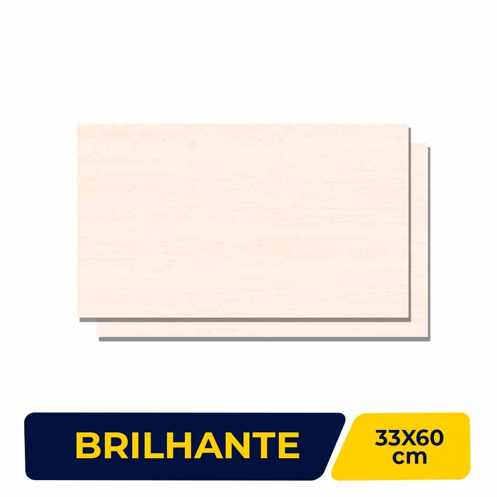 Revestimento Cerâmico Brilhante 33x60cm Caixa 2,43m² Esther Trevor Tex Beige Bold - 53913