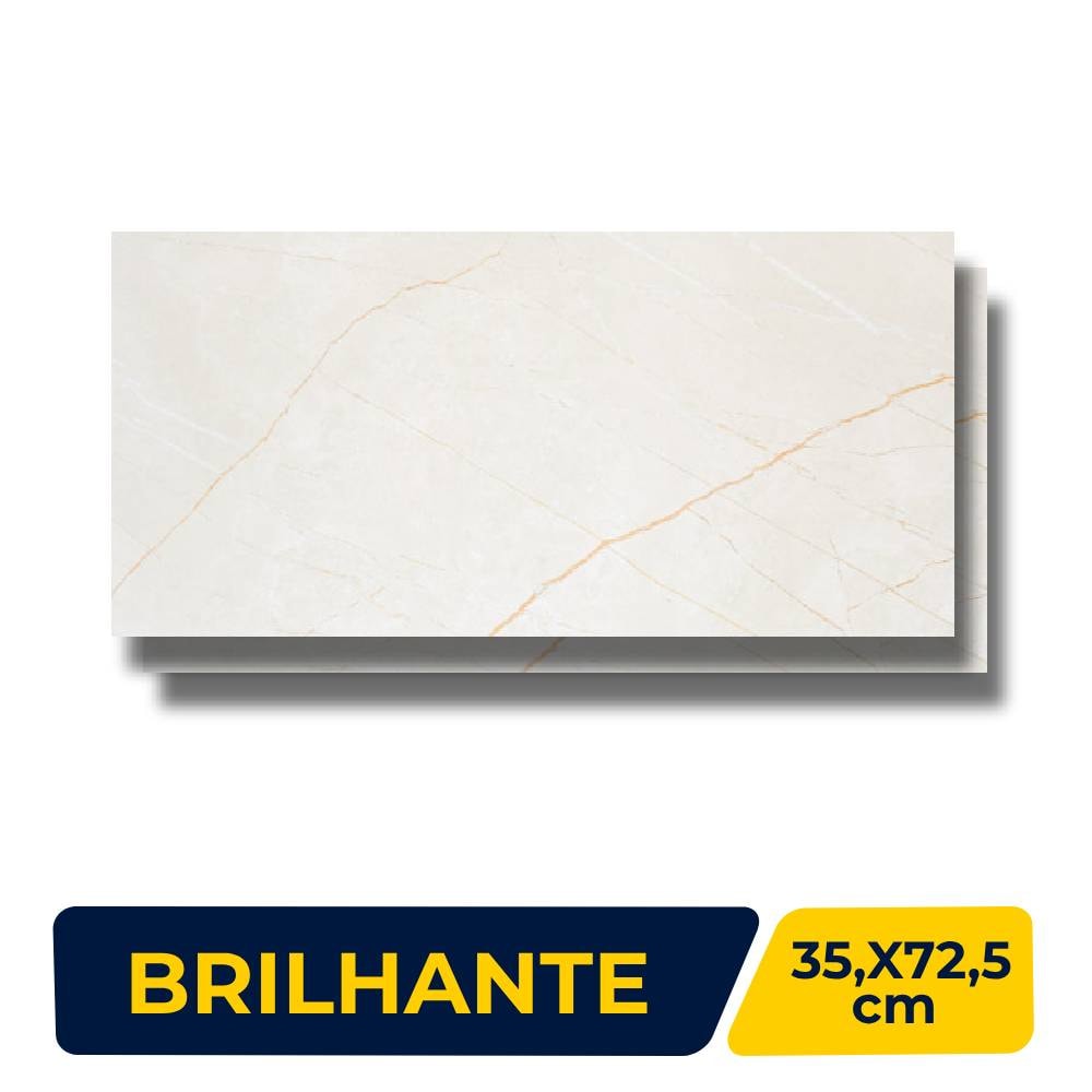 Revestimento Cerâmico Brilhante 35,5x72,5cm Caixa 1,80m² Viva Retificado - 7211