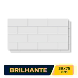 Revestimento Cerâmico Brilhante 39x75cm Caixa 2,06m² Incopisos York Delux Retificado - 339015