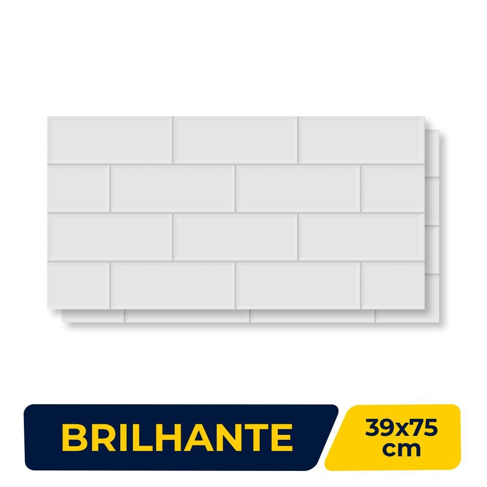 Revestimento Cerâmico Brilhante 39x75cm Caixa 2,06m² Incopisos York Delux Retificado - 339015