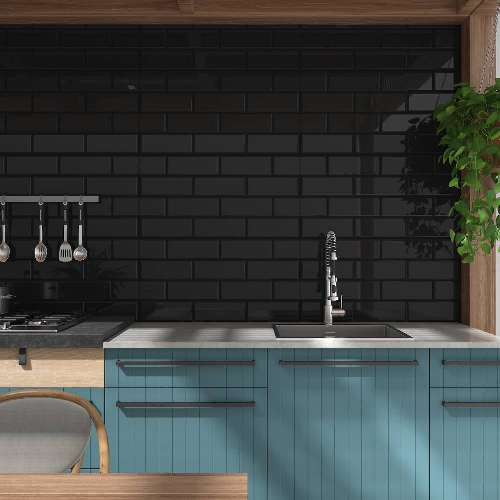 Revestimento Cerâmico Brilhante 39x75cm Caixa 2,06m² Incopisos York Preto Retificado - 339014