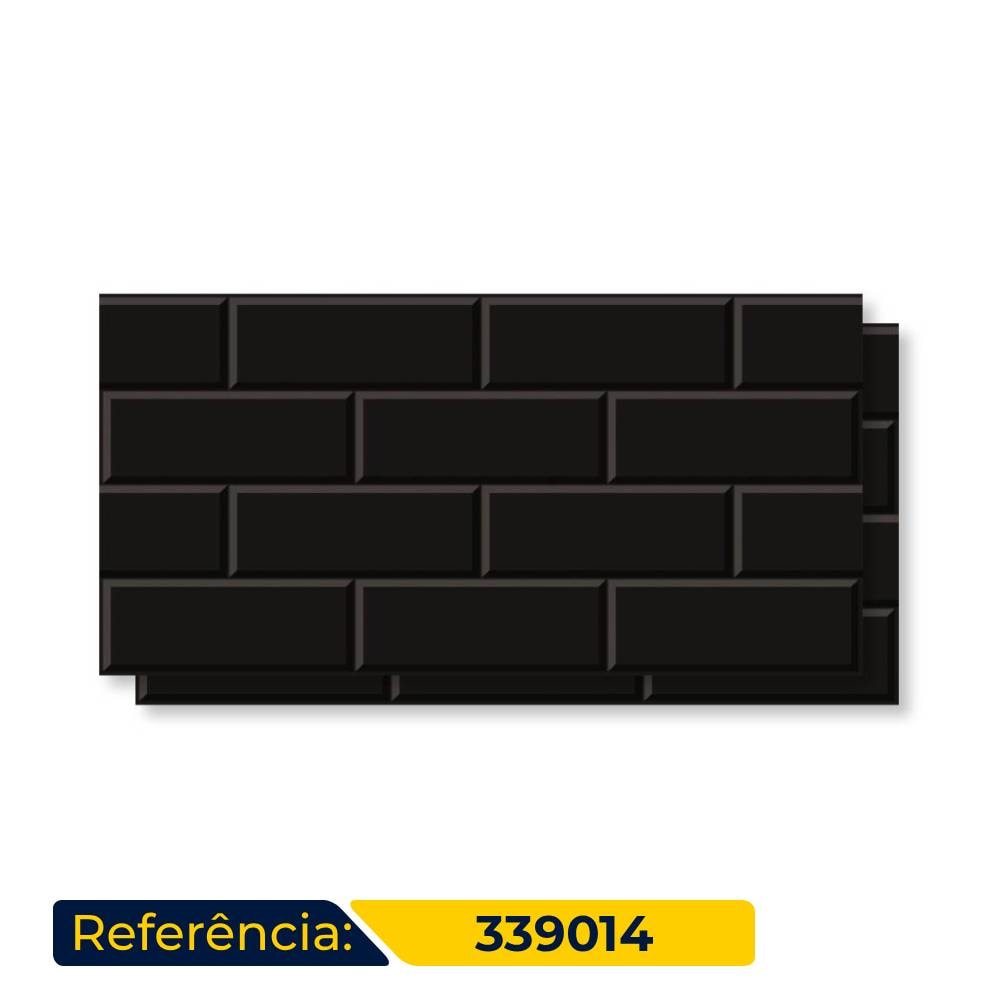 Revestimento Cerâmico Brilhante 39x75cm Caixa 2,06m² Incopisos York Preto Retificado - 339014