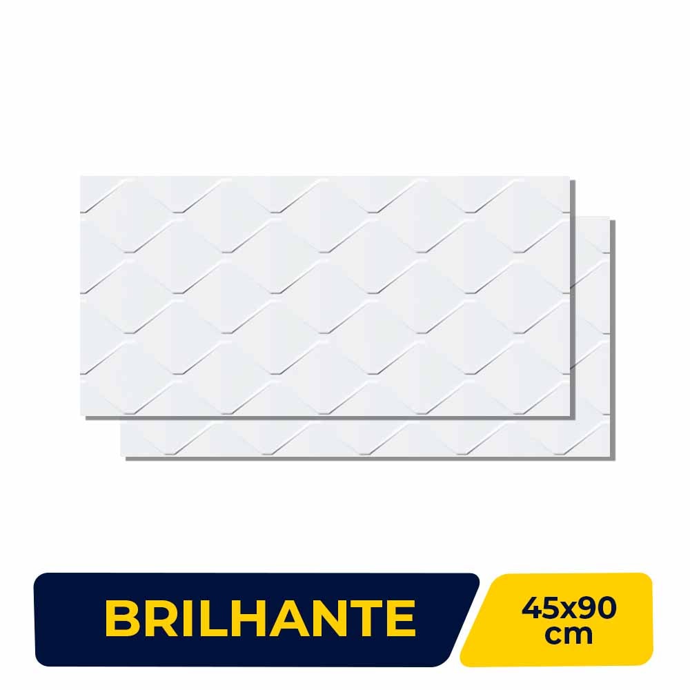 Revestimento Cerâmico Brilhante 45x90cm Caixa 1,22m² Lume Montblanc Plus Retificado