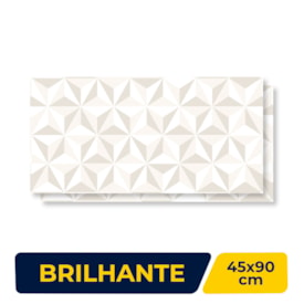 Revestimento Cerâmico Brilhante 45x90cm Caixa 2,44m² Lume Star White Plus Retificado