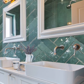 Revestimento Cerâmico Brilhante 7,5x25 Caixa 1,01m² Ceral Aquarela Esmeralda - 108310165