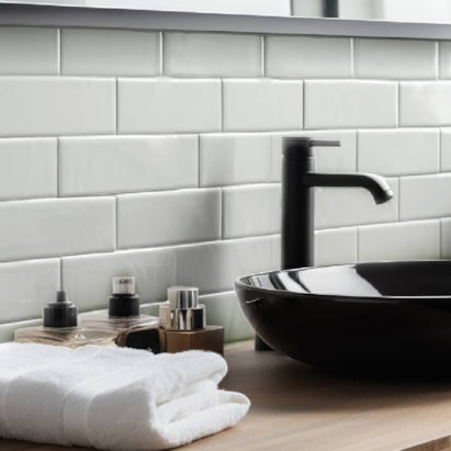 Revestimento Cerâmico Brilhante 7,5x25cm Caixa 1,01m² Ceral Color Branco - 108310415