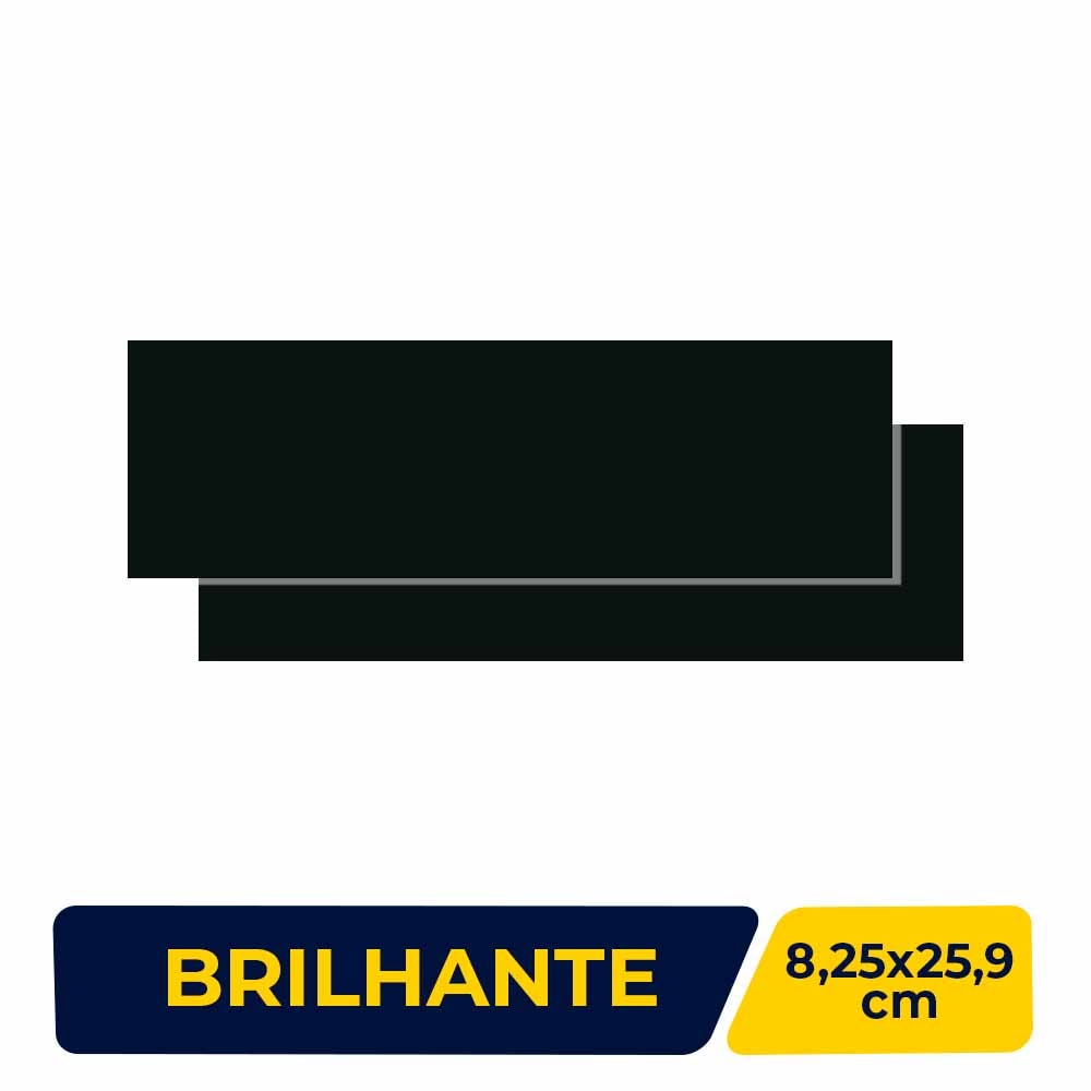 Revestimento Cerâmico Brilhante 8,2x25,9cm Caixa 0,53m² Portinari Decora Bk Lux Bold - 59352