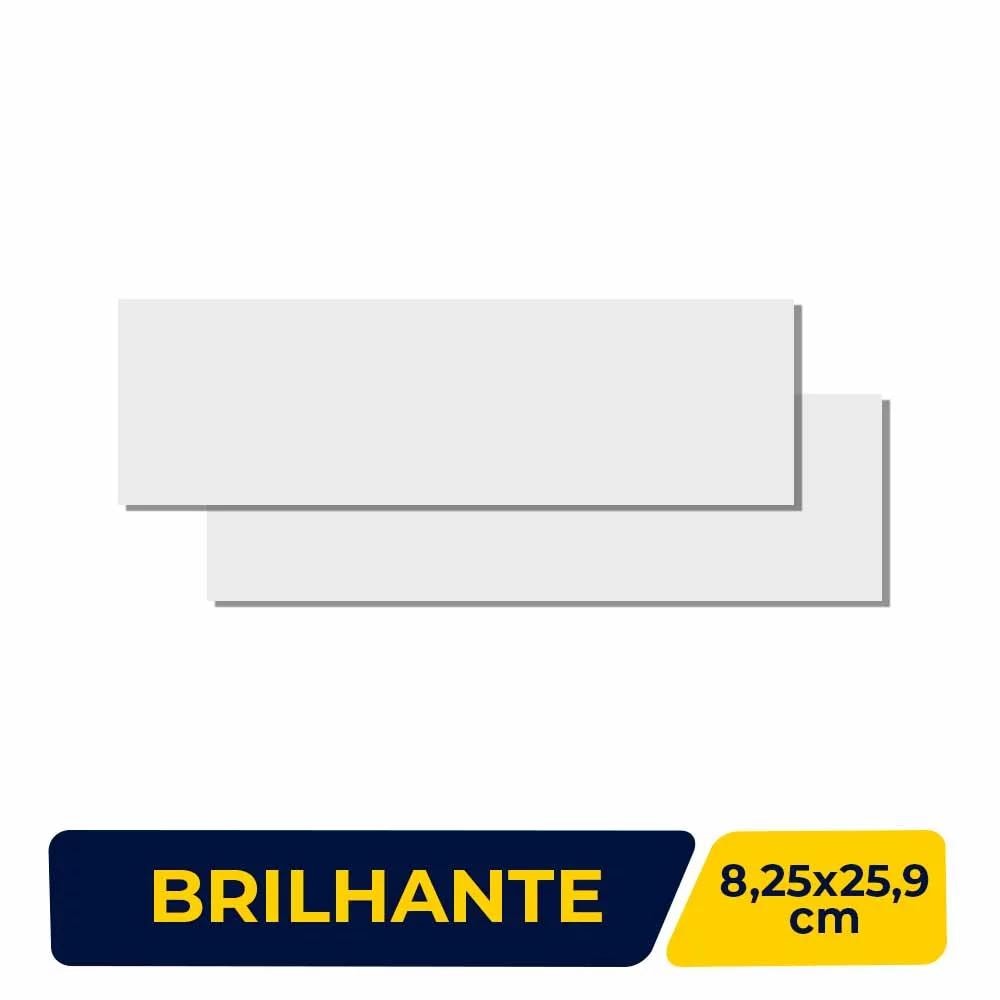 Revestimento Cerâmico Brilhante 8,2x25,9cm Caixa 0,53m² Portinari Decora Wh Lux Bold - 59351