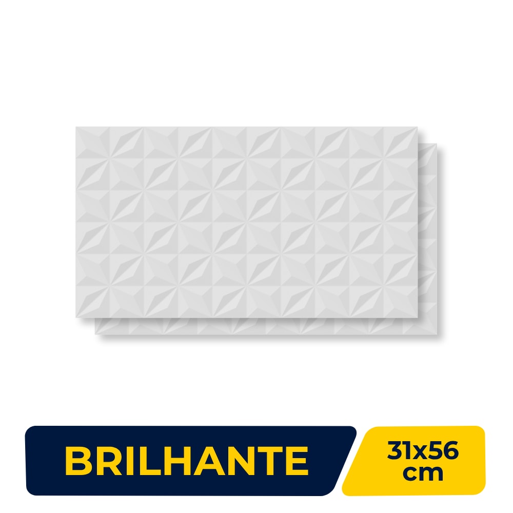 Revestimento Cerâmico Brilhante Incopisos 31x56cm Branco Retificado - 160137