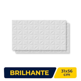 Revestimento Cerâmico Brilhante Incopisos 31x56cm Branco Retificado - 160137