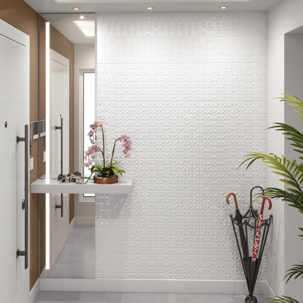 Revestimento Cerâmico Brilhante Incopisos 31x56cm Branco Retificado - 160137