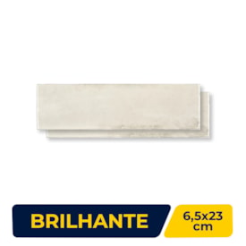 Revestimento Cerâmico Brilhante Portobello 6,5x23cm Artfact Off White Br Bold - 211591