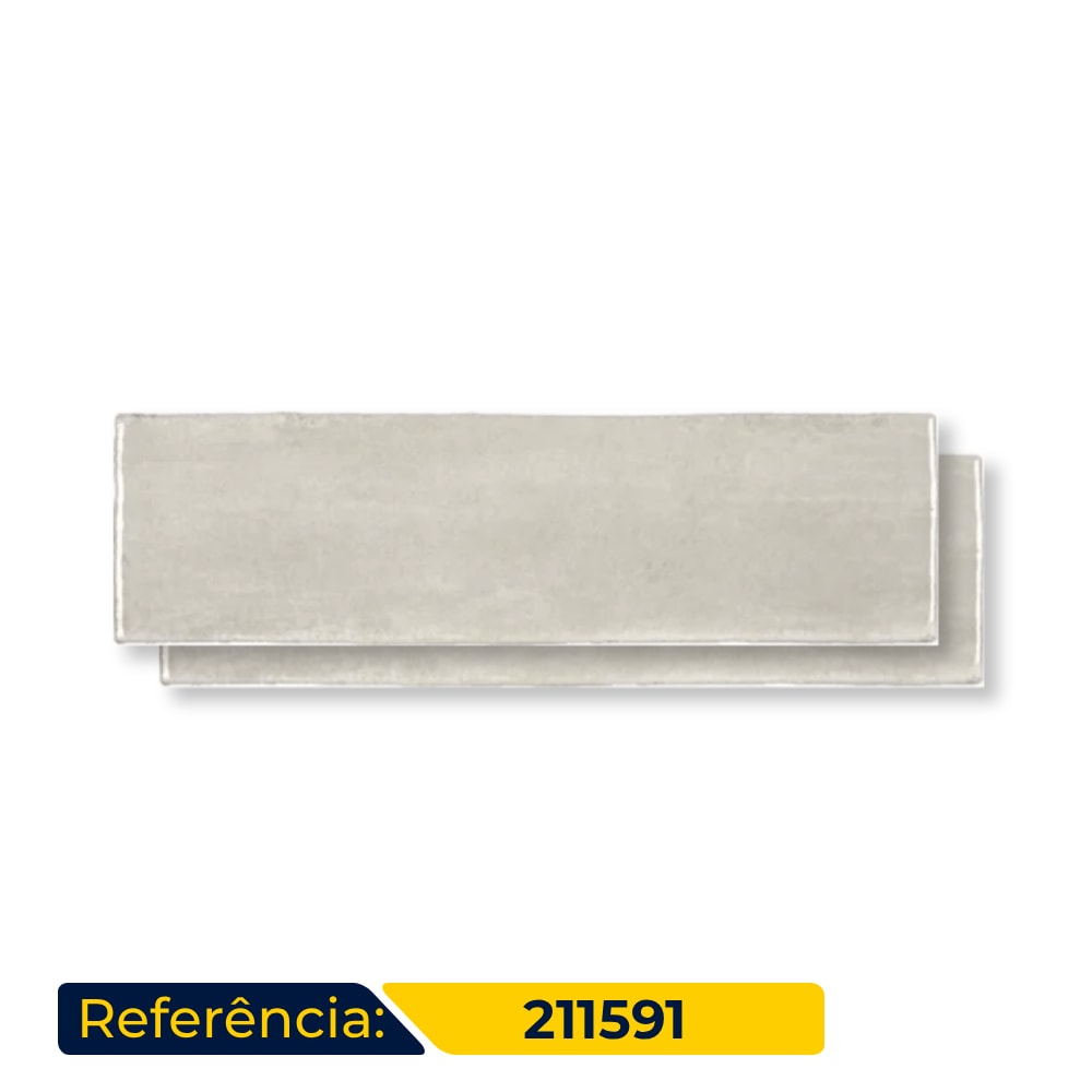 Revestimento Cerâmico Brilhante Portobello 6,5x23cm Artfact Off White Br Bold - 211591