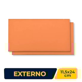 Revestimento Cerâmico Externo 11,5x24cm Caixa 1,10m² Nina Linea Scortese Rosso Liso - 124100009