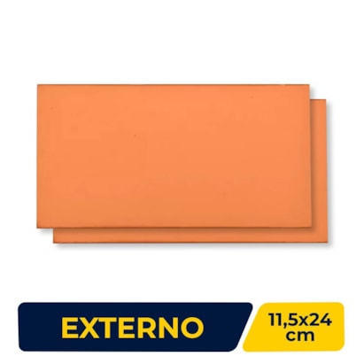 Revestimento Cerâmico Externo 11,5x24cm Caixa 1,10m² Nina Linea Scortese Rosso Liso - 124100009