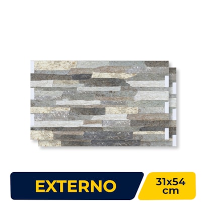 Revestimento Cerâmico Externo 31x54cm Caixa 1,51m² Savane Oásis Filito Retificado