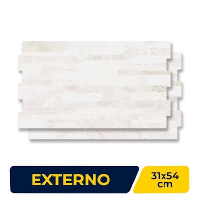 Revestimento Cerâmico Externo 31x54cm Caixa 1,51m² Savane Oasis Perola Bold