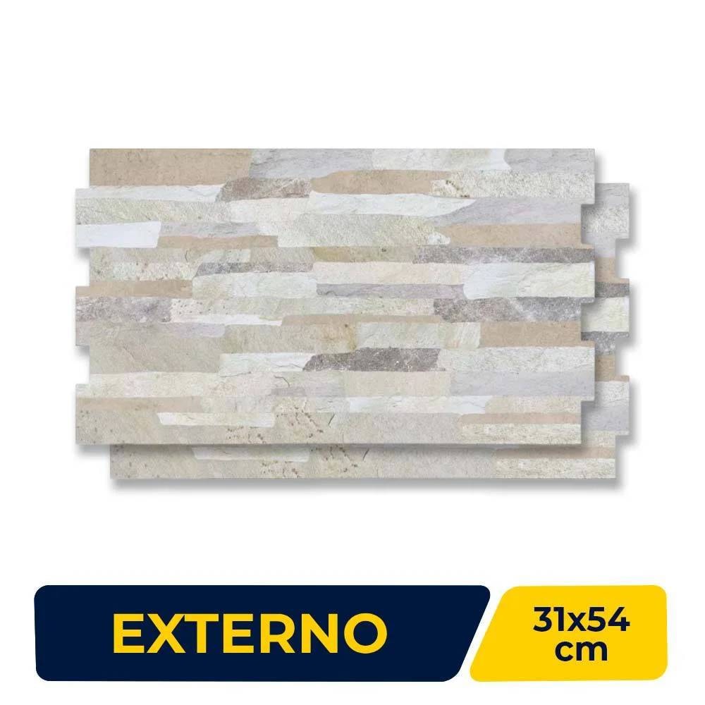 Revestimento Cerâmico Externo 31x54cm Caixa 1,51m² Savane Oasis Topázio Bold