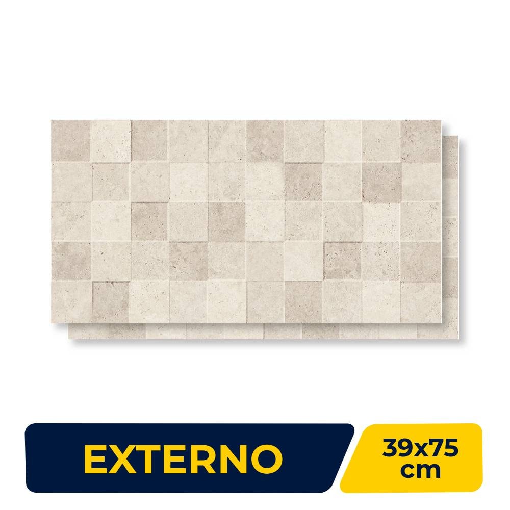 Revestimento Cerâmico Externo 39x75cm Caixa 2,06m² Incopisos Anticato Romano Retificado - 539016