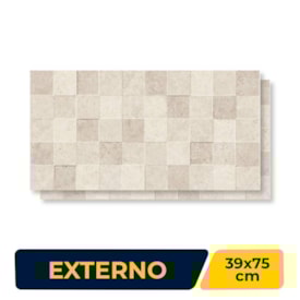 Revestimento Cerâmico Externo 39x75cm Caixa 2,06m² Incopisos Anticato Romano Retificado - 539016