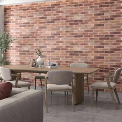 Revestimento Cerâmico Externo 39x75cm Caixa 2,06m² Incopisos Ladrillo Red Retificado - 539004