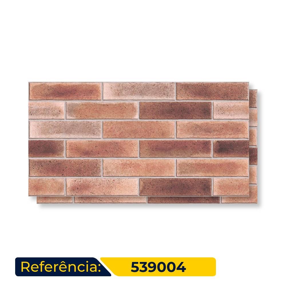 Revestimento Cerâmico Externo 39x75cm Caixa 2,06m² Incopisos Ladrillo Red Retificado - 539004