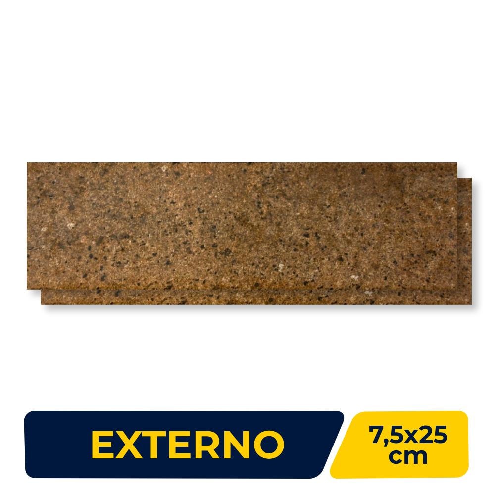 Revestimento Cerâmico Externo 7,5x25cm Caixa 1,01m² Ceral Terracota - 108310095