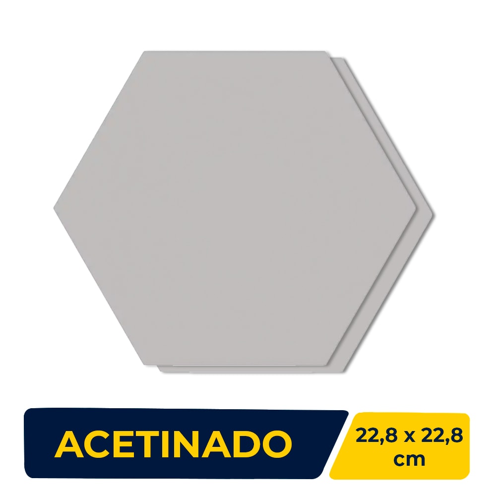 Revestimento Cerâmico Hexagonal 22,8x22,8cm Caixa 1,02m² Ceral Cimento Soft - 108320165